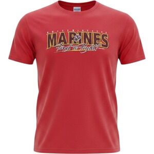 7.62 Design US Marines First to Fight Men‎ XL Graphic T-Shirt Red USMC USA Made